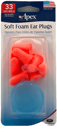Apex - Soft Foam Ear Plugs - 33 Decibels