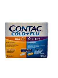 Contac Cold + Flu - Maximum Strength Multi-Symptom - Day 16 Caplets & Night 12 Caplets