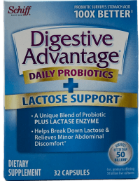 Schiff - Digestive Advantage - Daily Probiotics + Lactose Support Capsules - 32 Ct