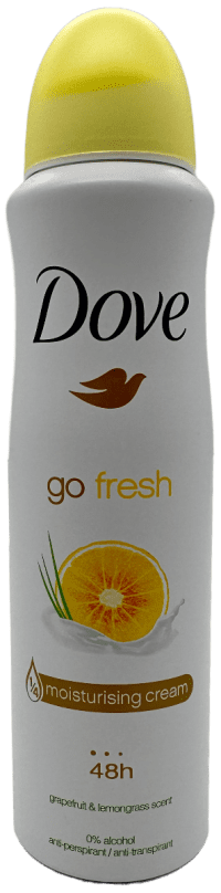 Dove Go Fresh Anti-Perspirant Spray - Grapefruit & Lemongrass Scent - 150mL