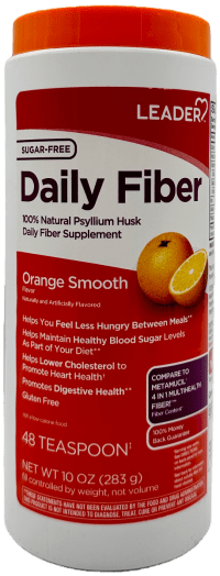 Leader Daily Fiber Powder - Orange Smooth Flavor - 10 OZ