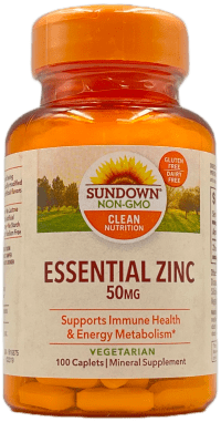 Sundown - Essential Zinc 50 mg Caplets - 100 Ct